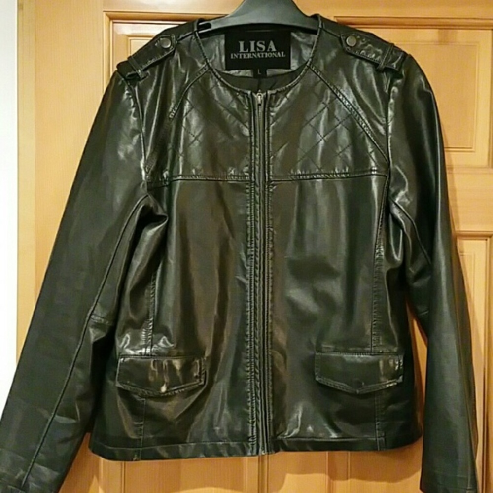 Black Faux Leather Jacket